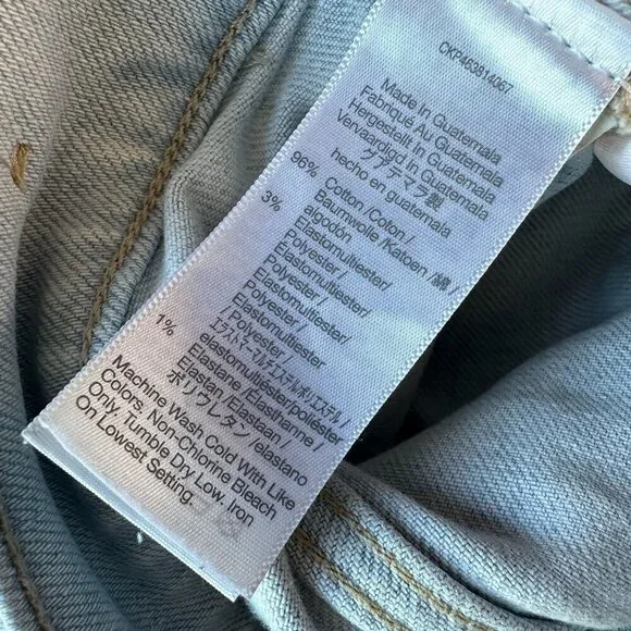 Madewell The Momjean Ripped Raw Hem High Rise Light Denim Mom Jeans Womens 25 - Picture 9 of 9